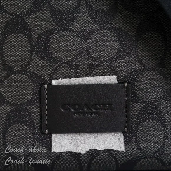 NWT Coach CH078 District Crossbody Signature Canvas & Leather Charcoal/Black - Picture 2 of 12